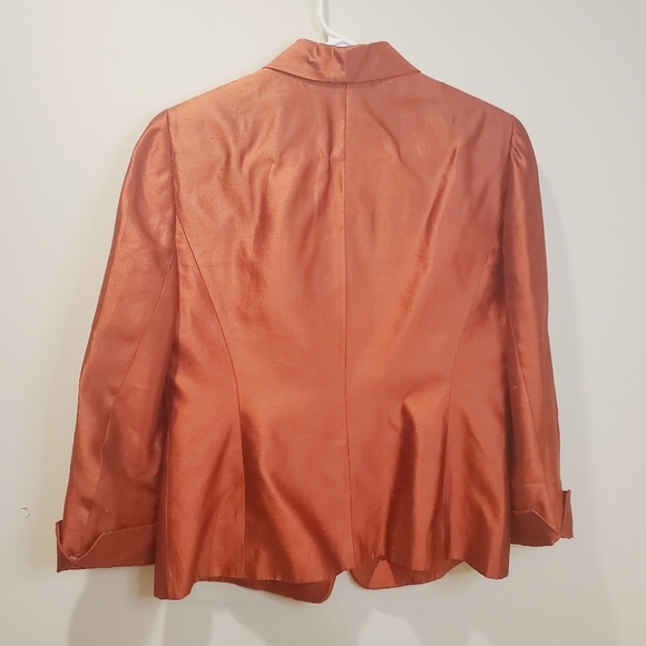Anne Klein 100% silk blazer size 10 - Picture 5 of 12